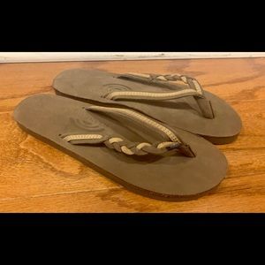 Rainbow Flirty Braidy Flip-Flops